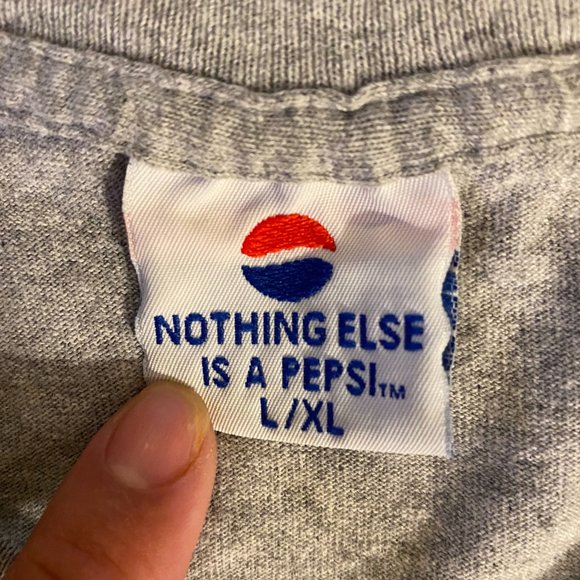 Vintage 90s PEPSI PROMO Gray Single Stitch Graphic Tee Shirt Made in USA sz L/XL - Picture 2 of 3